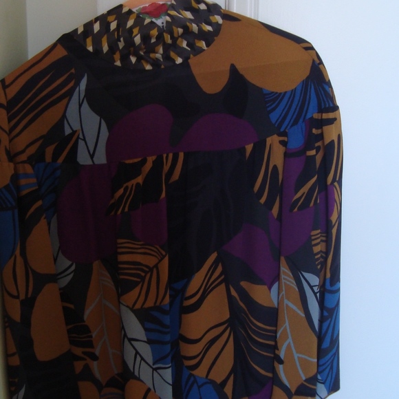 M Missoni Colorful Print Mod Style Long SleeveTop  Blouse SZ US 8 - Picture 2 of 8